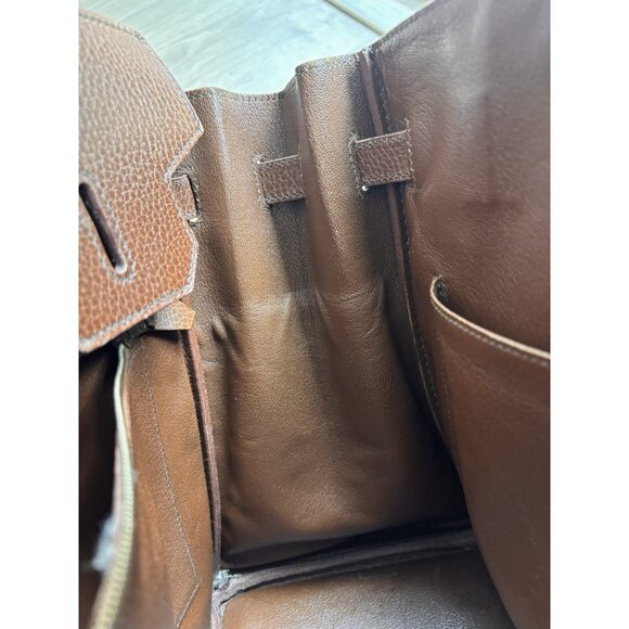 Authentic HERMES Birkin HAC Haut à Courroies 32 brown courchevel leather bag - Picture 14 of 16